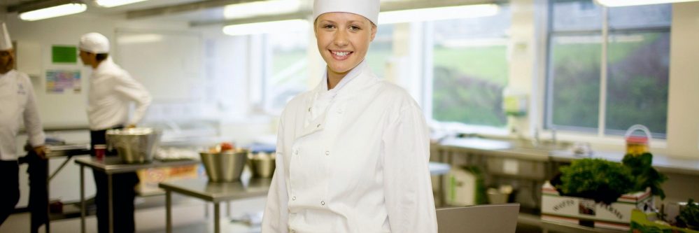 Portrait of a female chef smiling