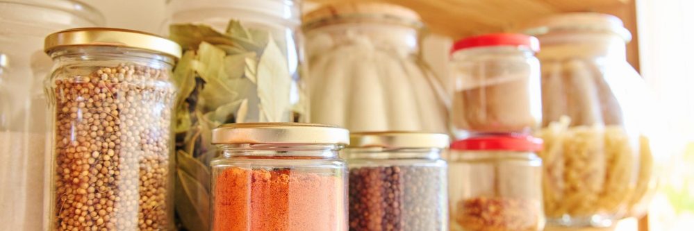 Storage of food in the kitchen in pantry